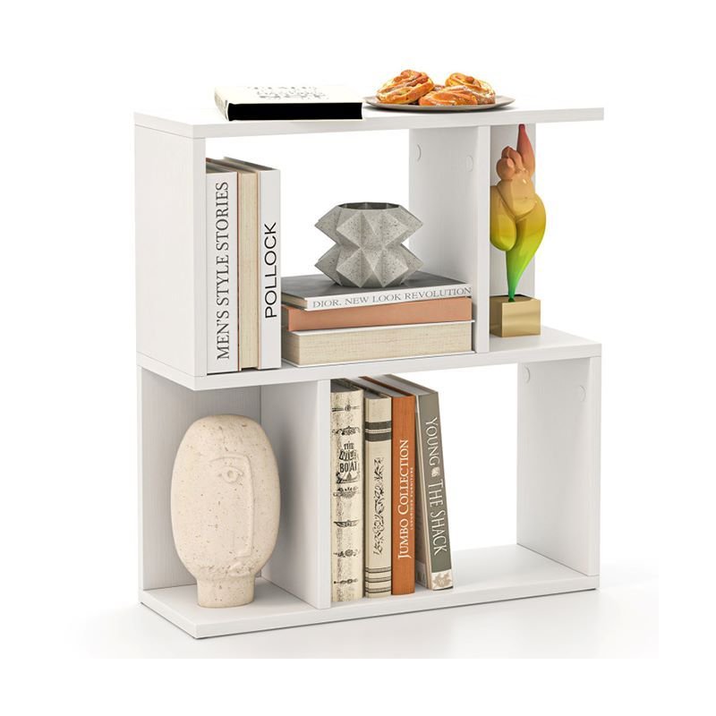 Living Room Bookshelf with Display Shelf for Small Space (Type: Bookshelf, Color: White)