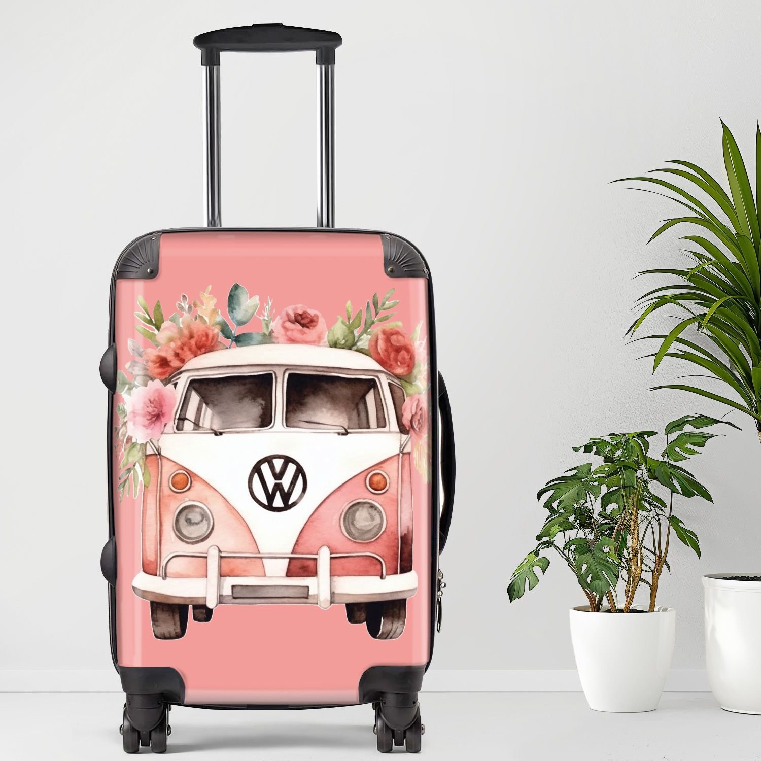 Hippie Luggage, 20/24/28 Inch Luggage, Carry-On, Custom Luggage, Luggage Set, Suitcase, Travel, Vacation, Cabin Suitcase, Custom Suitcase (size: 28" Large)