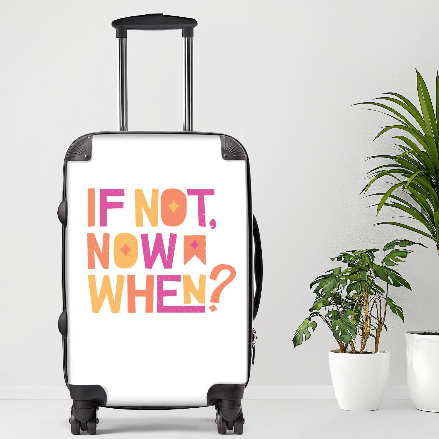 If Not Now When Luggage, 20/24/28 Inch Luggage, Carry-On, Custom Luggage, Luggage Set, Suitcase, Travel, Vacation, Cabin Suitcase, Custom Suitcase (size: 20" Carry-On)